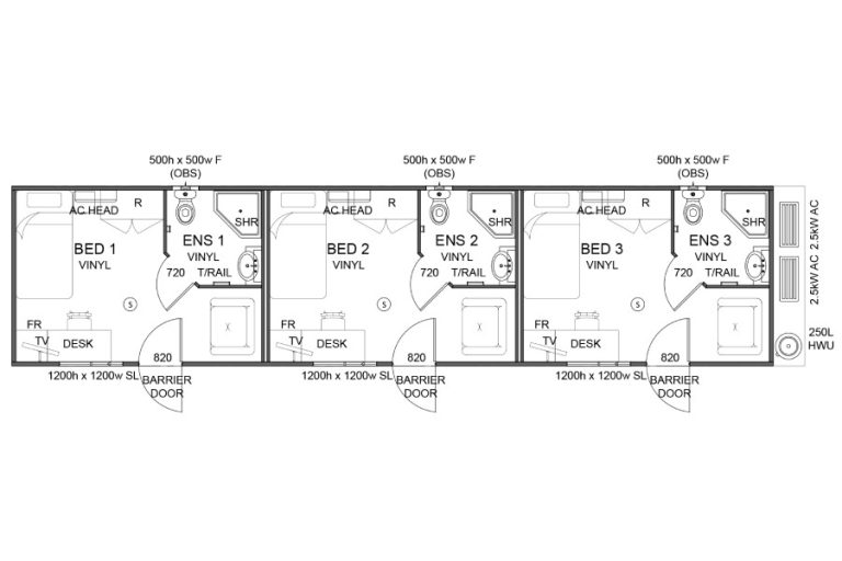 3 bed 14.4x3.4