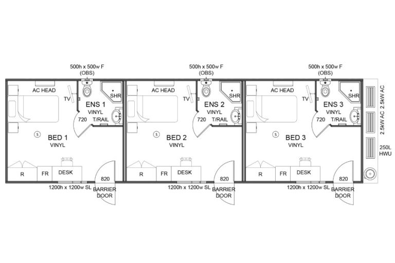 3 bed 14.4x4.2